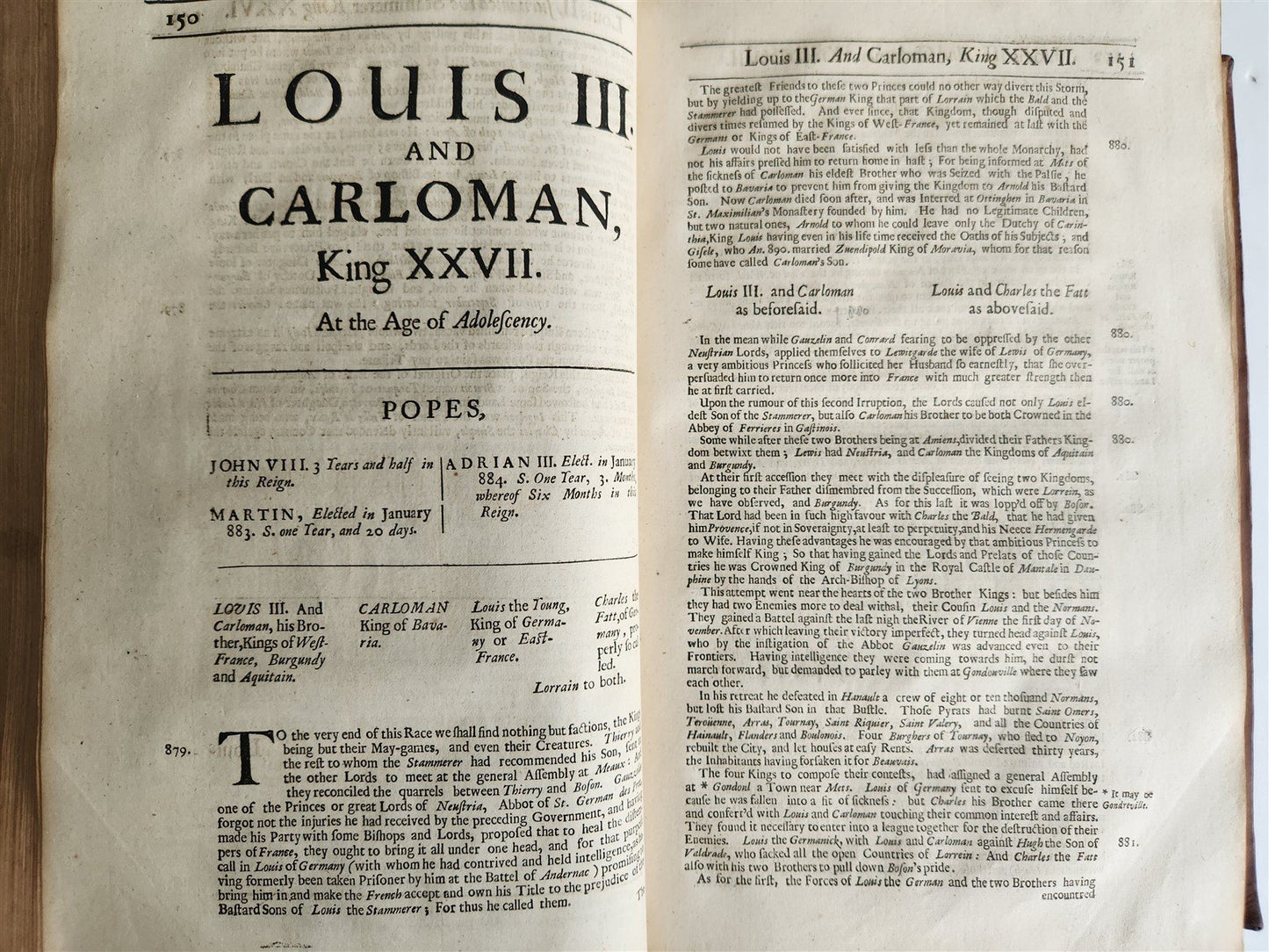 1683 HISTORY of FRANCE in ENGLISH by Francois Eudes de Mezeray antique FOLIO