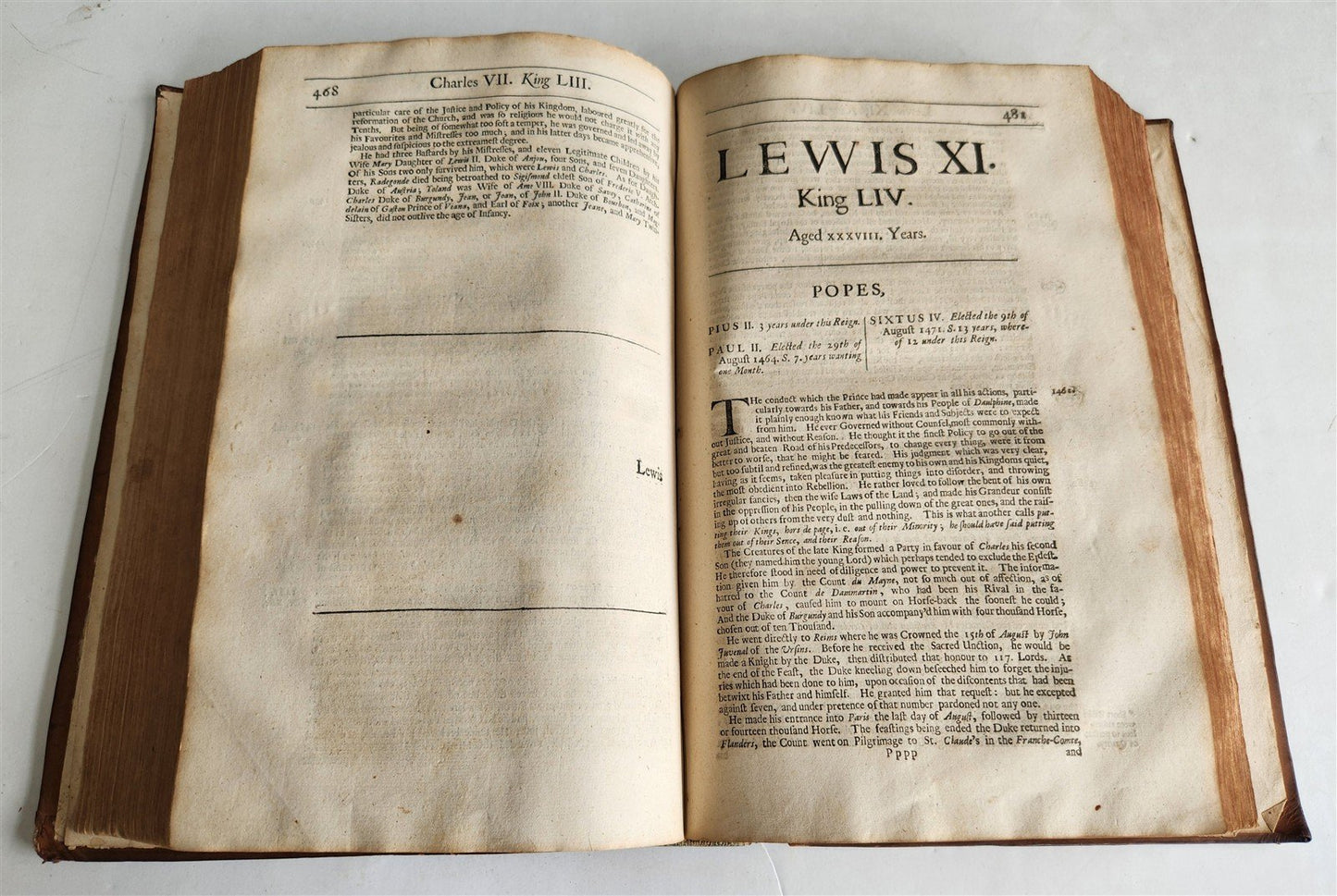 1683 HISTORY of FRANCE in ENGLISH by Francois Eudes de Mezeray antique FOLIO