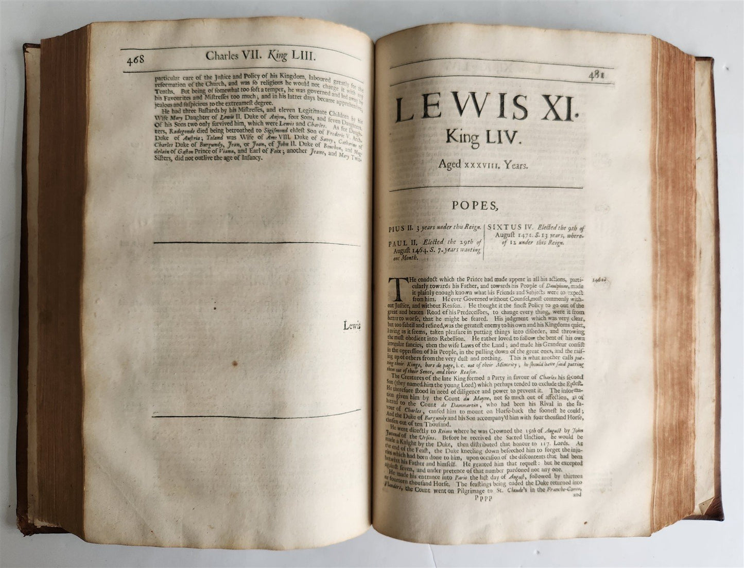 1683 HISTORY of FRANCE in ENGLISH by Francois Eudes de Mezeray antique FOLIO