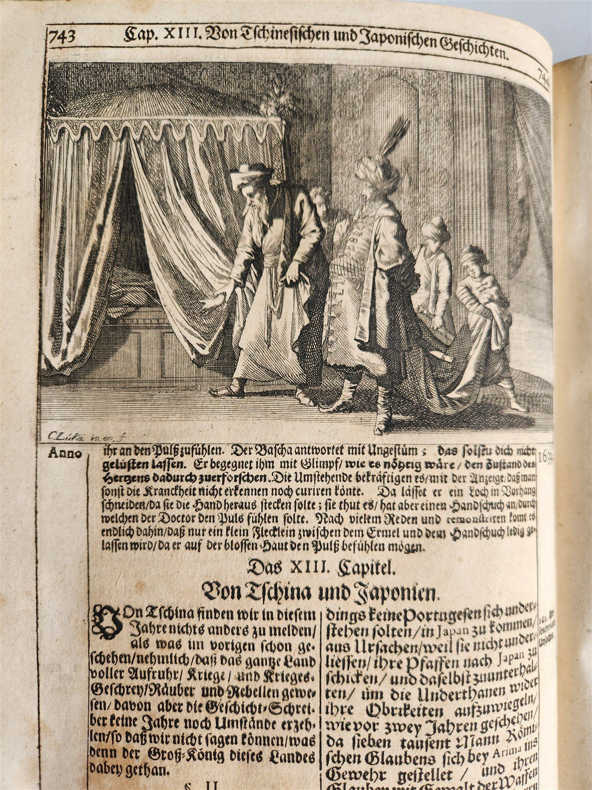 1701 WORLD'S HISTORY in GERMAN ILLUSTRATED antique VELLUM BOUND FOLIO