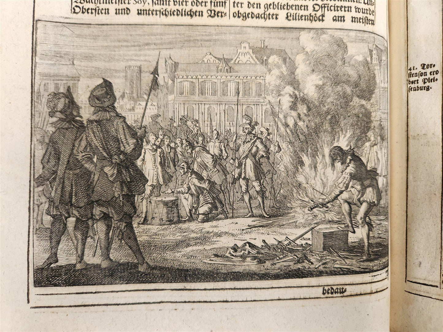 1701 WORLD'S HISTORY in GERMAN ILLUSTRATED antique VELLUM BOUND FOLIO