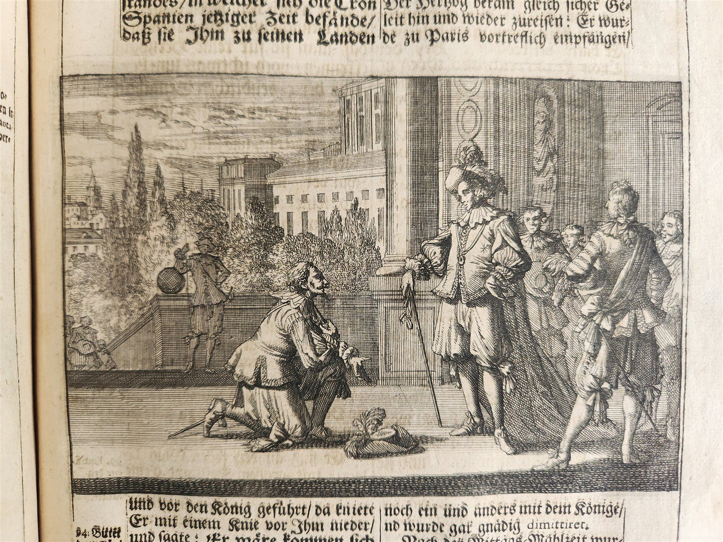 1701 WORLD'S HISTORY in GERMAN ILLUSTRATED antique VELLUM BOUND FOLIO