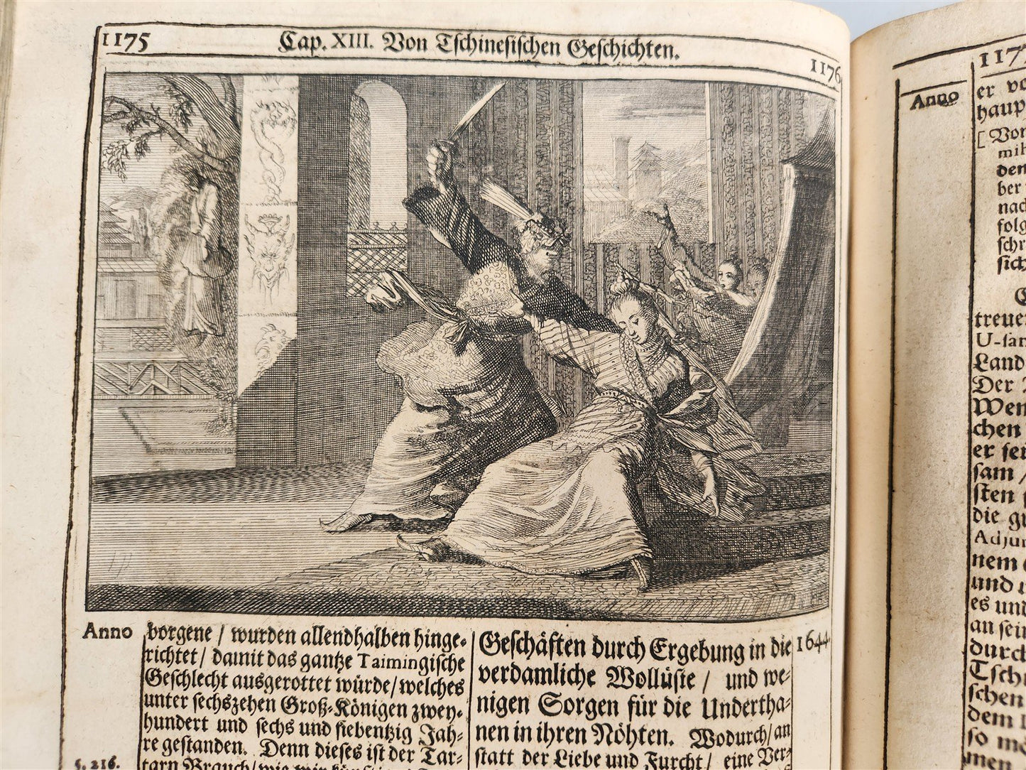 1701 WORLD'S HISTORY in GERMAN ILLUSTRATED antique VELLUM BOUND FOLIO