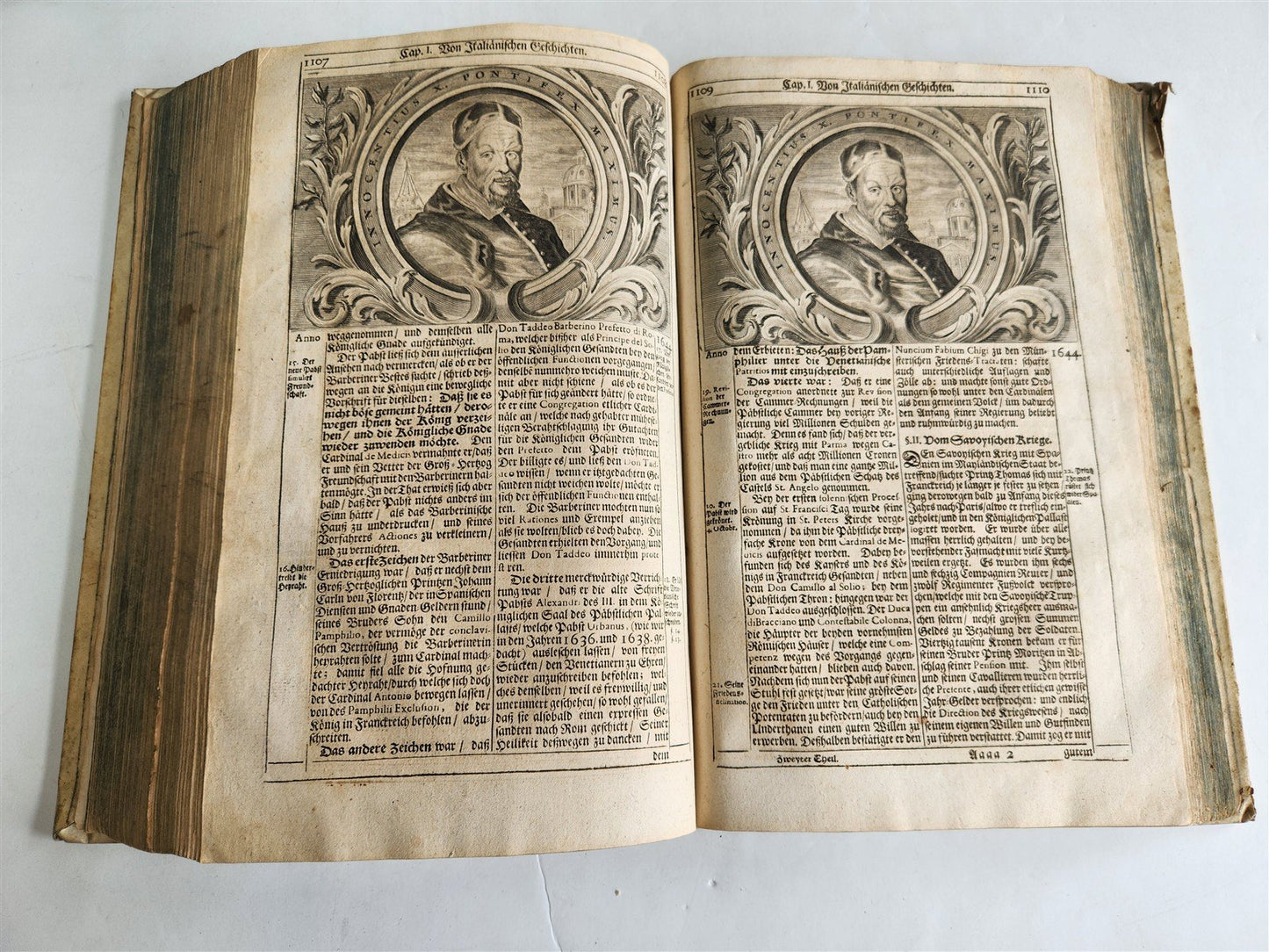 1701 WORLD'S HISTORY in GERMAN ILLUSTRATED antique VELLUM BOUND FOLIO