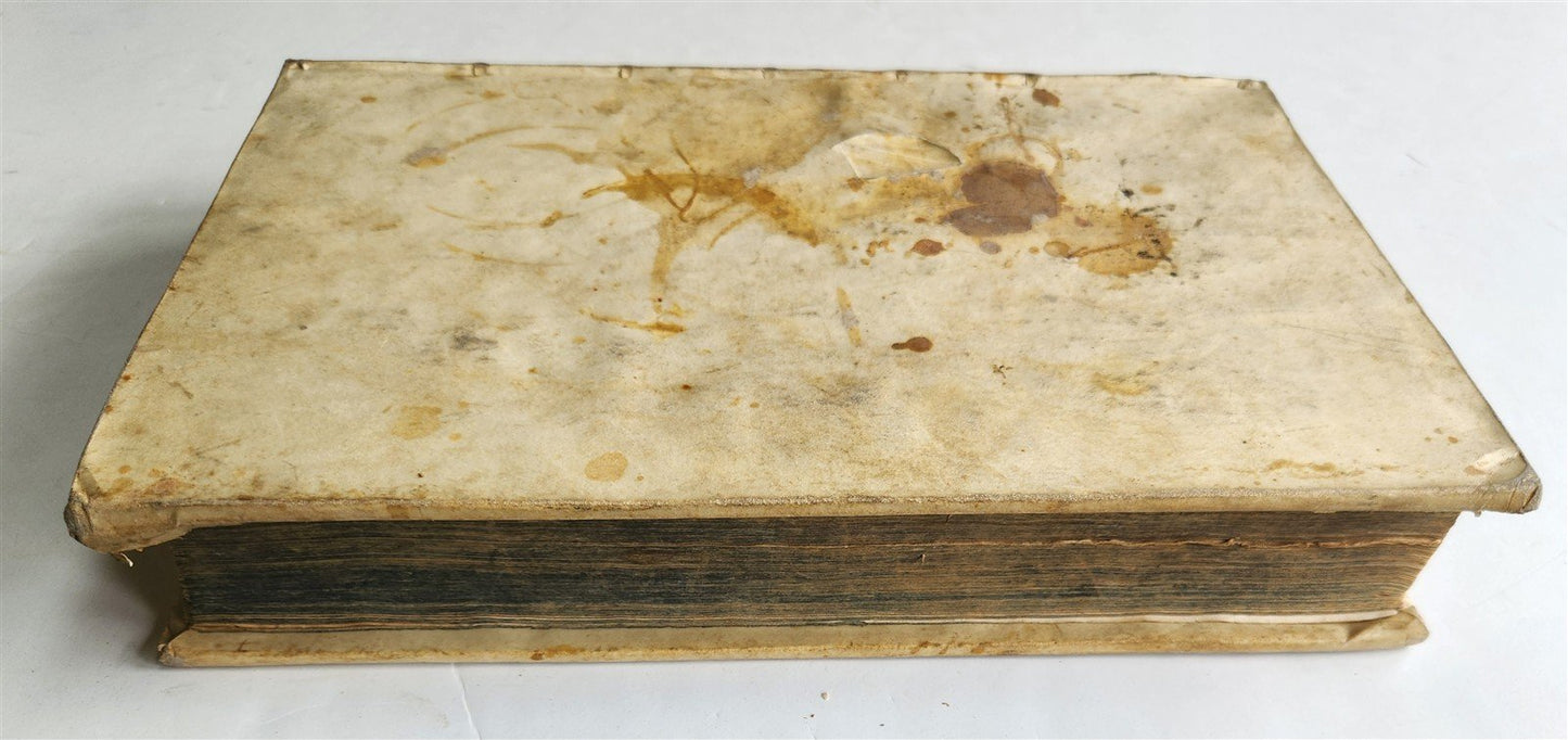 1701 WORLD'S HISTORY in GERMAN ILLUSTRATED antique VELLUM BOUND FOLIO