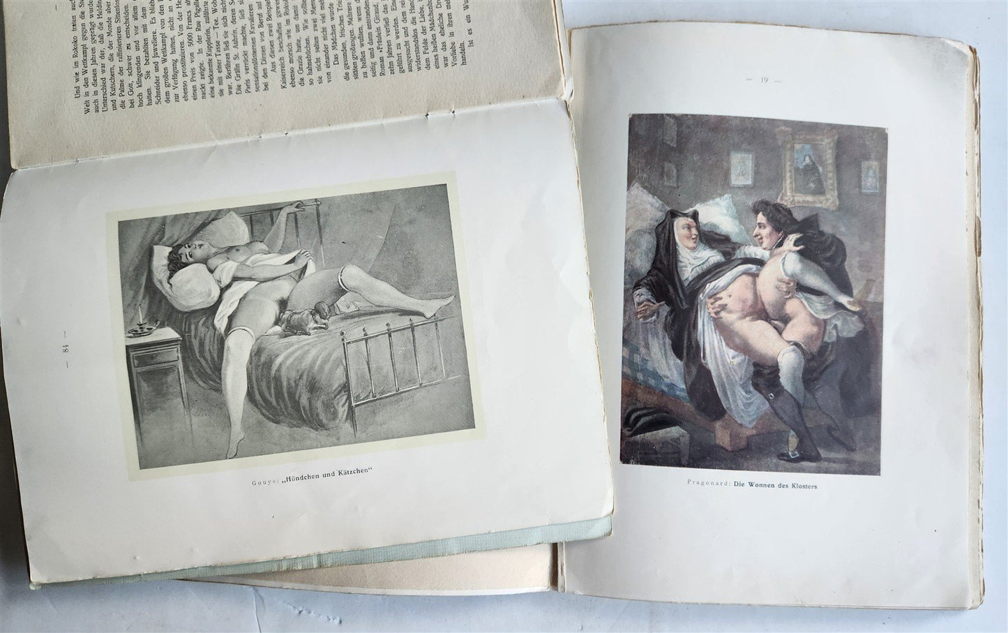 1910 FRENCH EROTICA in GERMAN ILLUSTRATED 2 VOLUMES antique RARE LTD EDITION