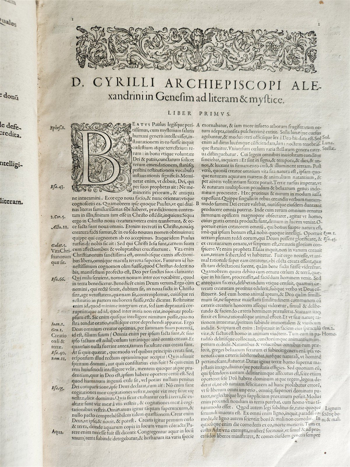 1573 CYRIL of ALEXANDRIA antique 16th CENTURY FOLIO Omnia opera quae hactenus