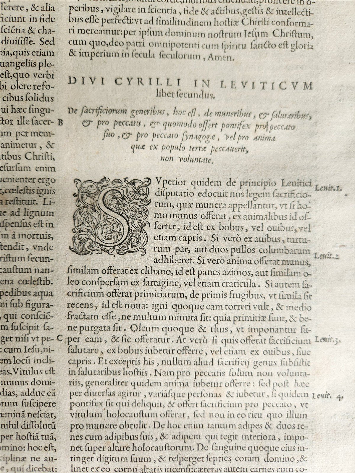 1573 CYRIL of ALEXANDRIA antique 16th CENTURY FOLIO Omnia opera quae hactenus