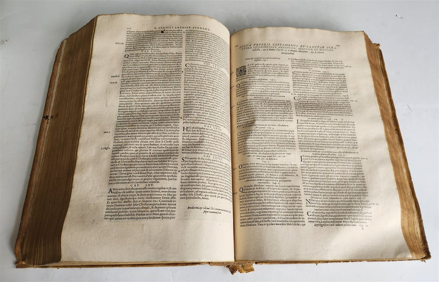 1573 CYRIL of ALEXANDRIA antique 16th CENTURY FOLIO Omnia opera quae hactenus