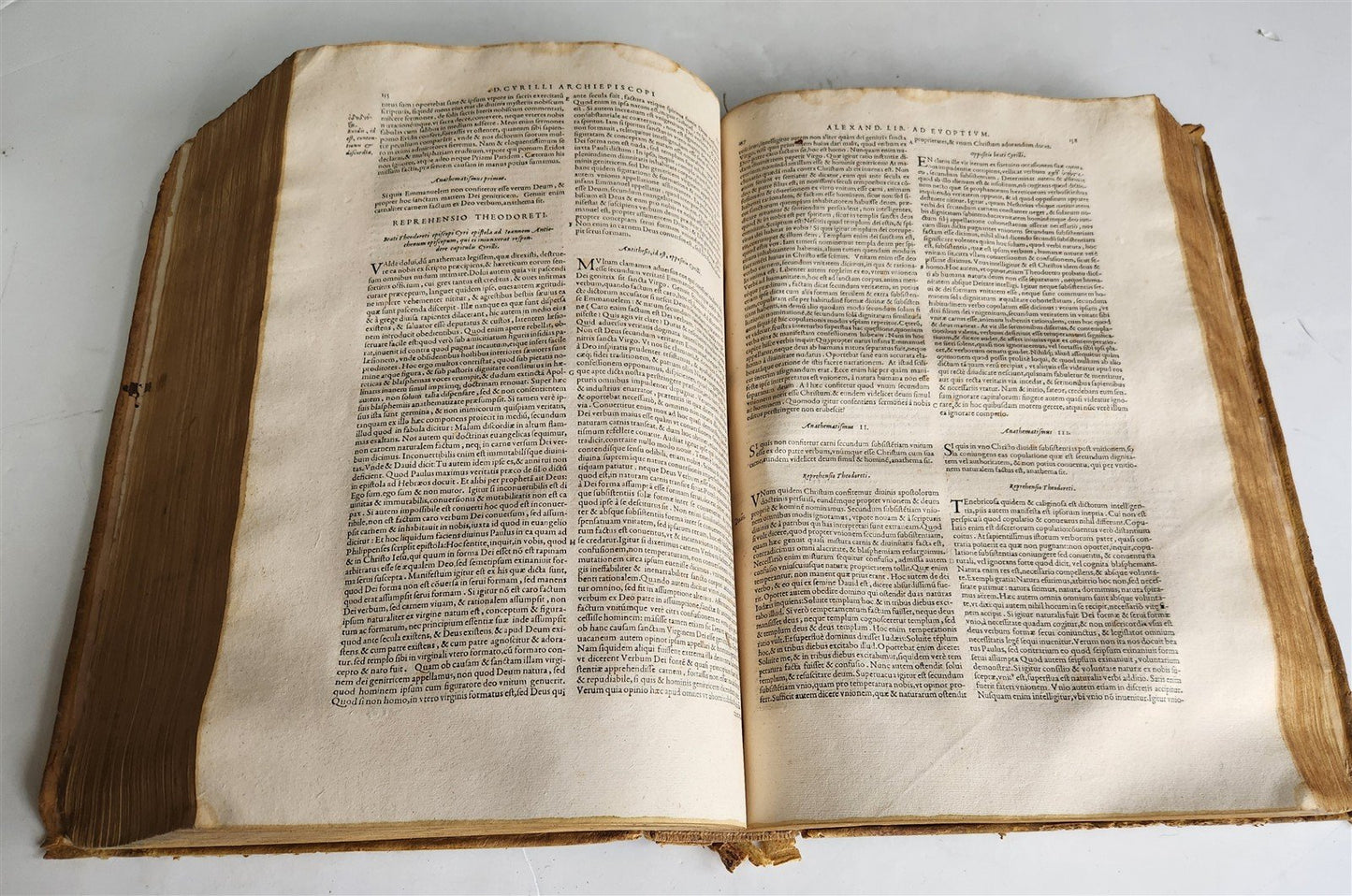 1573 CYRIL of ALEXANDRIA antique 16th CENTURY FOLIO Omnia opera quae hactenus