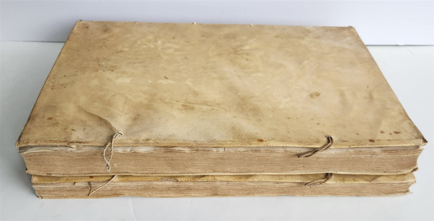 1734 ILLUSTRATED HISTORY of LEOPOLD I antique 2 FOLIO VOLUMES in SPANISH