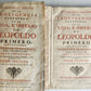 1734 ILLUSTRATED HISTORY of LEOPOLD I antique 2 FOLIO VOLUMES in SPANISH