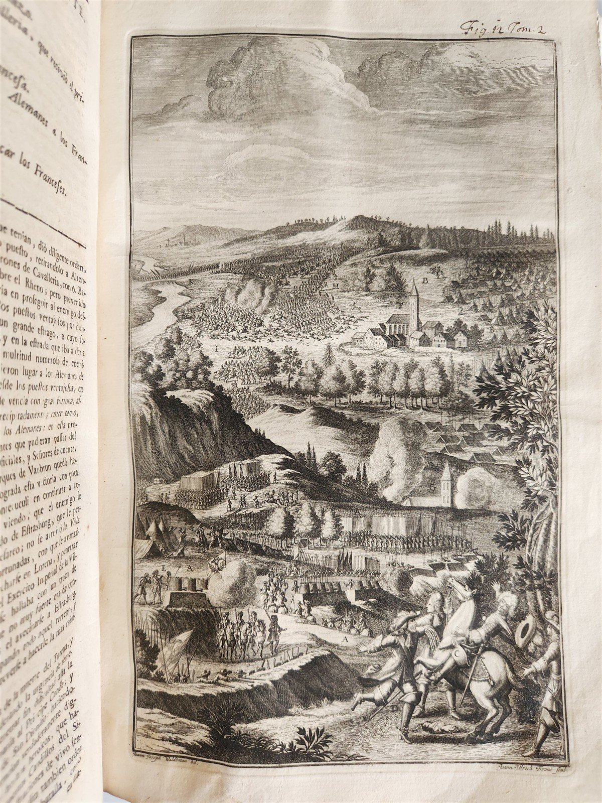 1734 ILLUSTRATED HISTORY of LEOPOLD I antique 2 FOLIO VOLUMES in SPANISH
