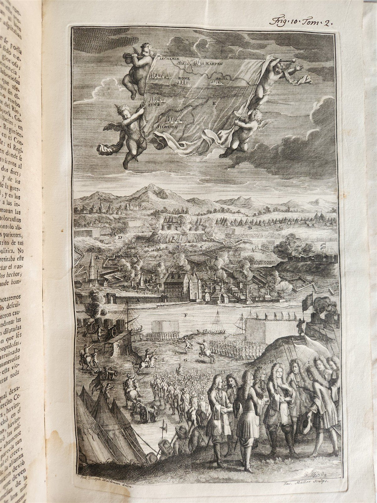 1734 ILLUSTRATED HISTORY of LEOPOLD I antique 2 FOLIO VOLUMES in SPANISH