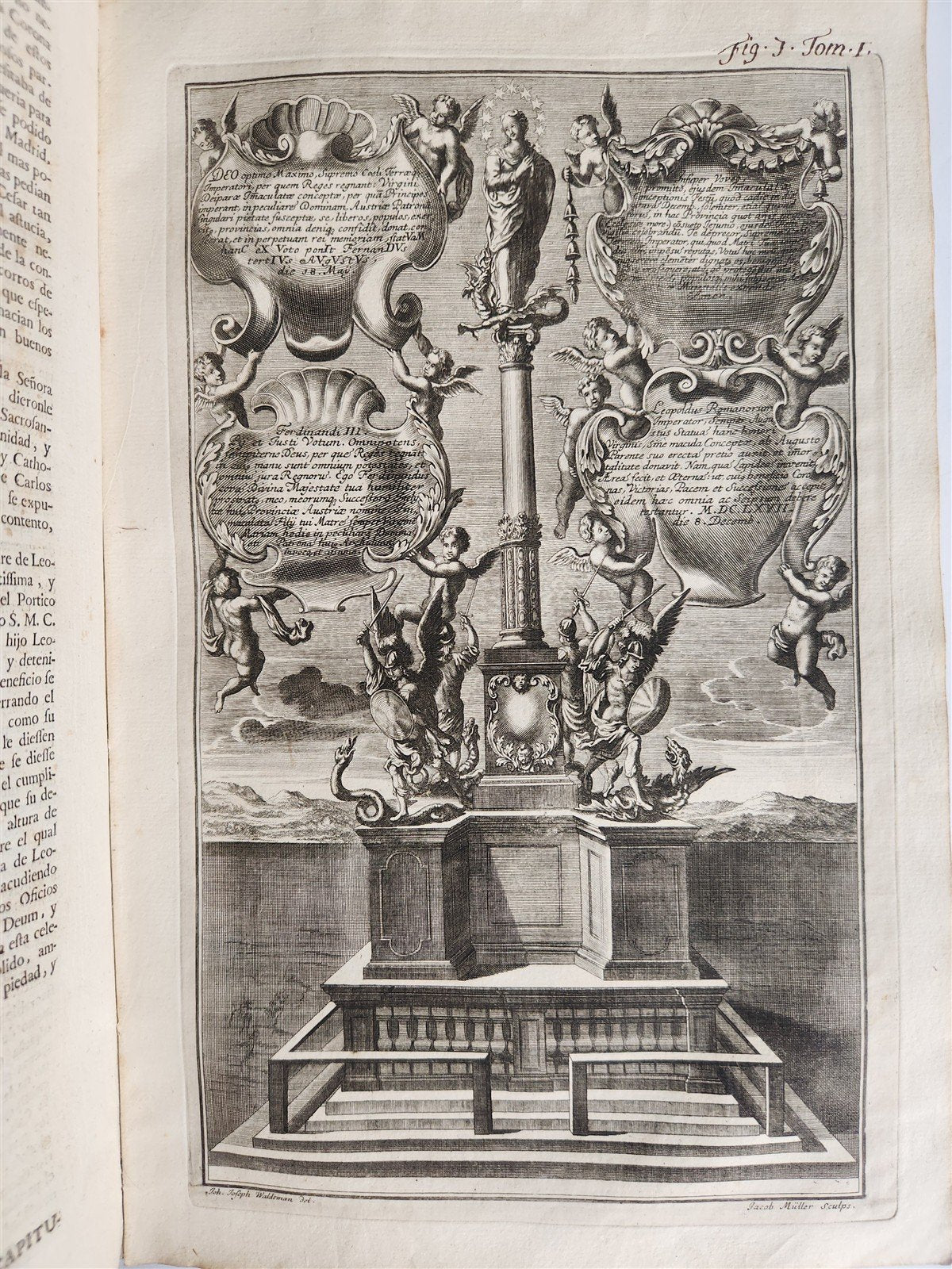 1734 ILLUSTRATED HISTORY of LEOPOLD I antique 2 FOLIO VOLUMES in SPANISH