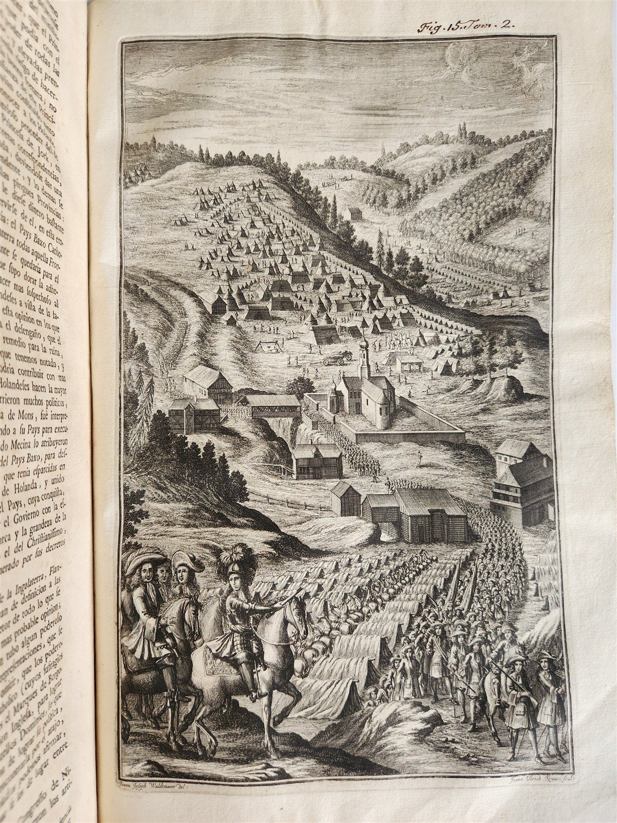 1734 ILLUSTRATED HISTORY of LEOPOLD I antique 2 FOLIO VOLUMES in SPANISH