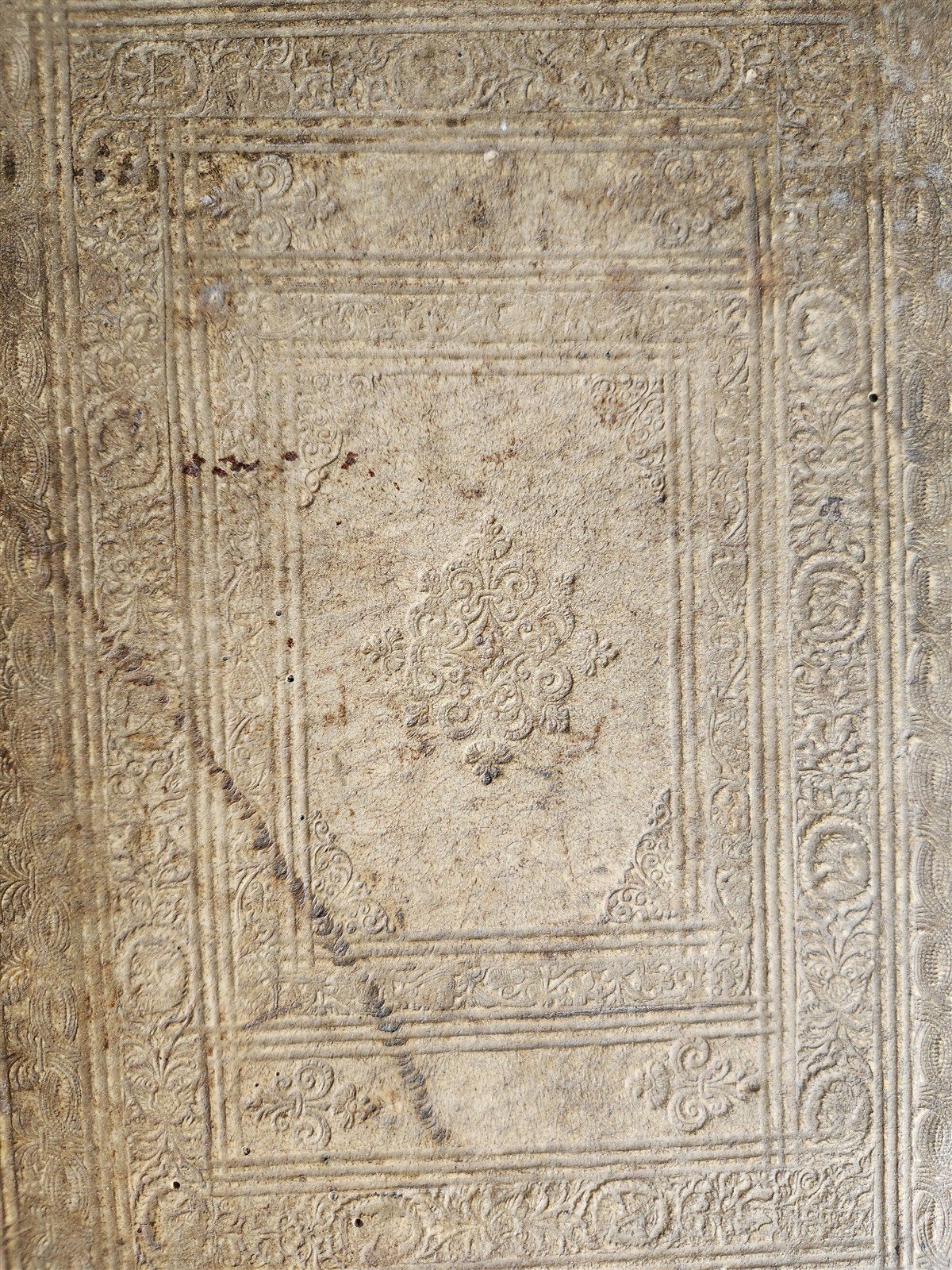 1730 SERMONS Montifontanus antique PIGSKIN BOUND FOLIO Spiritual Childrens Play