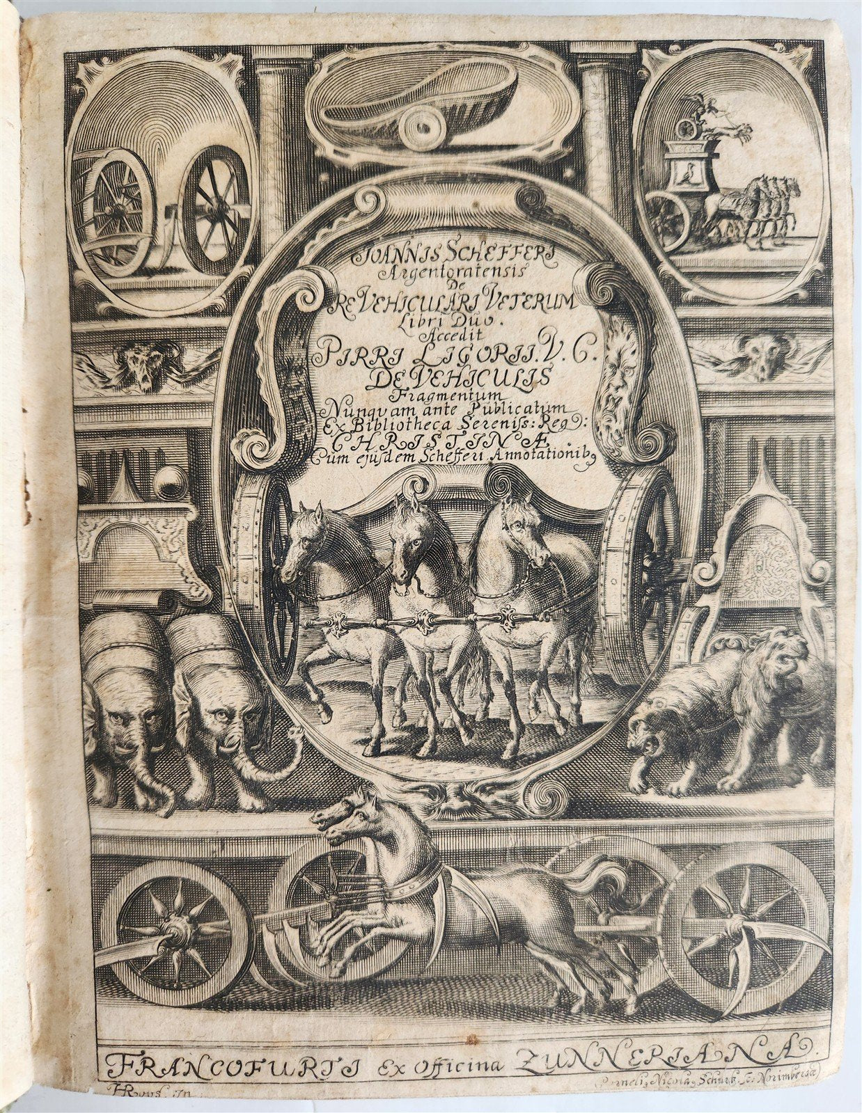 1671 TREATISE on the TRANSPORT of ANTIQUITY antique ILLUSTRATED vellum