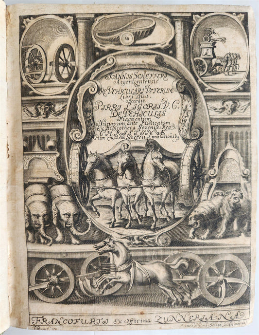 1671 TREATISE on the TRANSPORT of ANTIQUITY antique ILLUSTRATED vellum