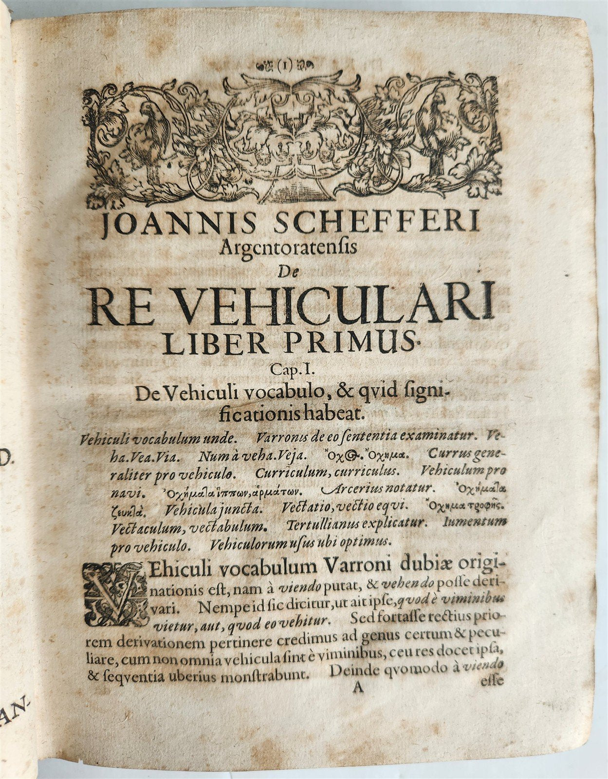 1671 TREATISE on the TRANSPORT of ANTIQUITY antique ILLUSTRATED vellum