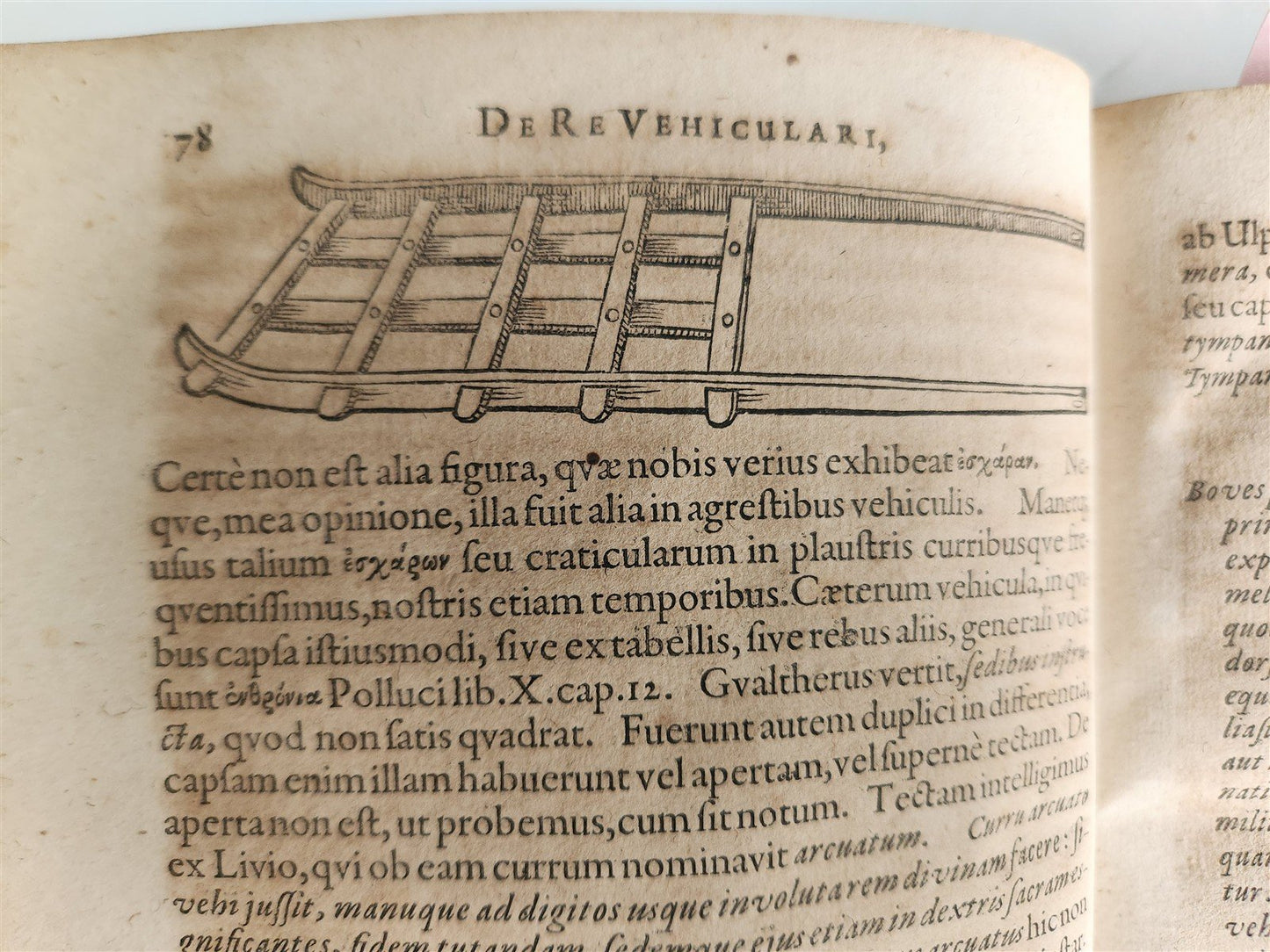 1671 TREATISE on the TRANSPORT of ANTIQUITY antique ILLUSTRATED vellum
