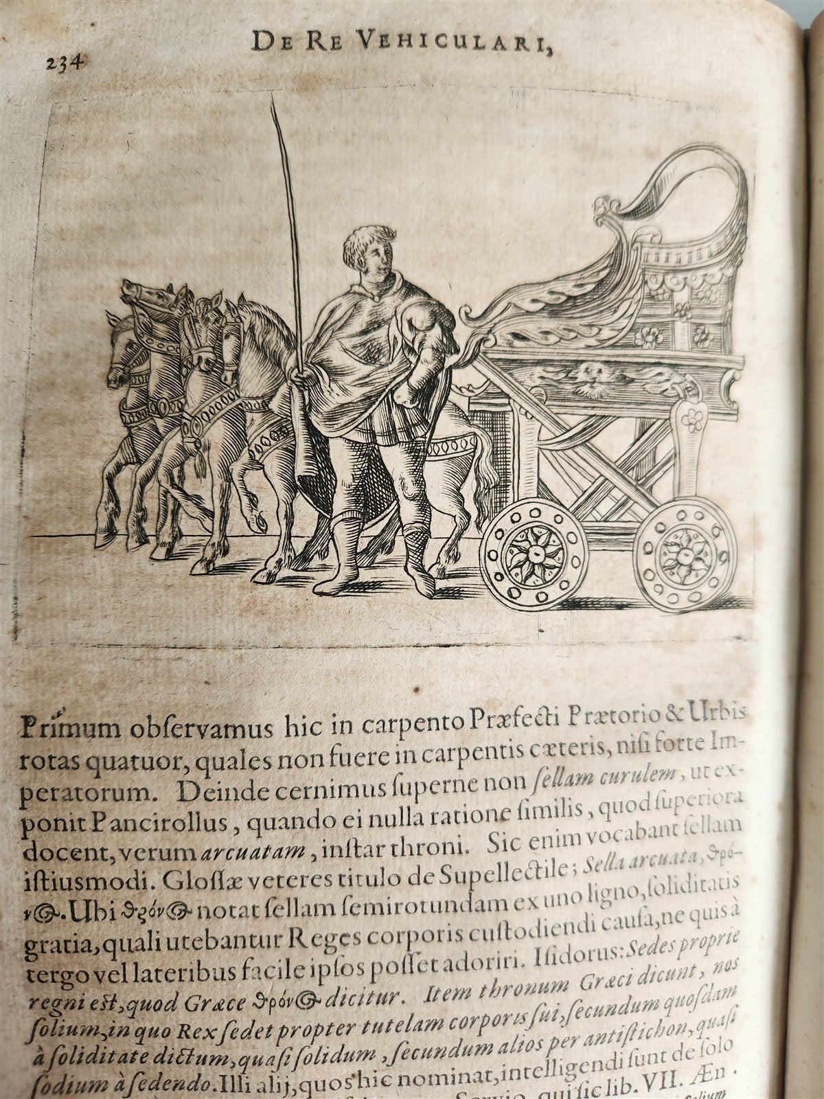 1671 TREATISE on the TRANSPORT of ANTIQUITY antique ILLUSTRATED vellum