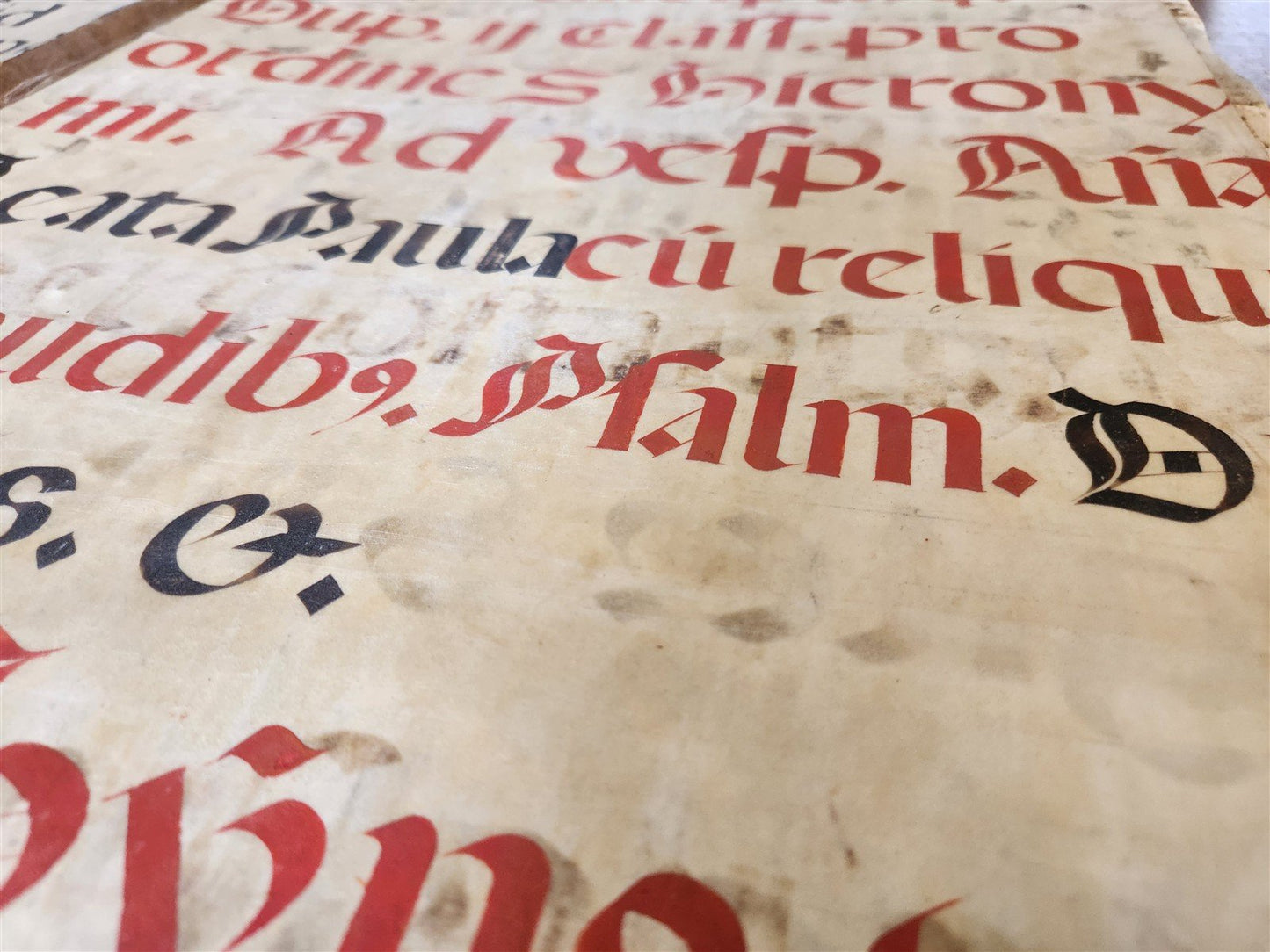 15th CENTURY UNIQUE MASSIVE BINDING FOR ANTIPHONAL CHURCH MANUSCRIPT antique