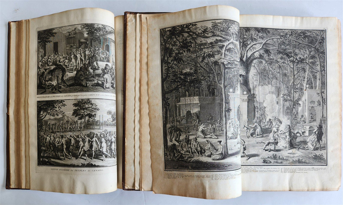 1727 HISTORY of CEREMONIES CUSTOMS of ALL PEOPLE 6 VOLUMES antique ILLUSTRATED