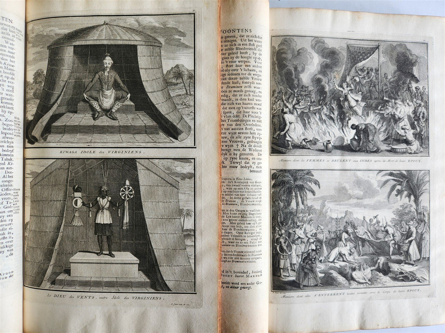 1727 HISTORY of CEREMONIES CUSTOMS of ALL PEOPLE 6 VOLUMES antique ILLUSTRATED