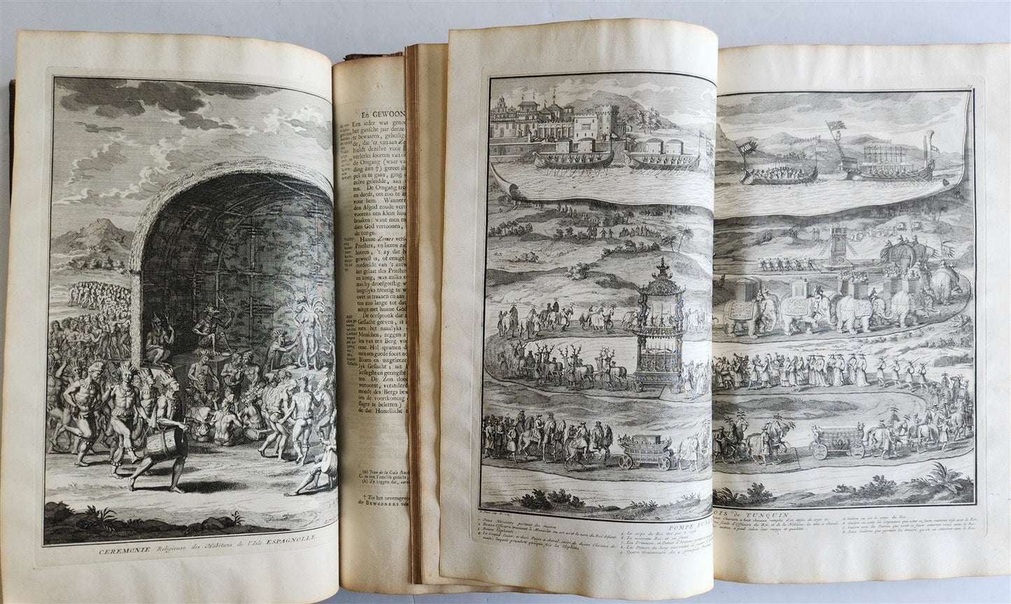 1727 HISTORY of CEREMONIES CUSTOMS of ALL PEOPLE 6 VOLUMES antique ILLUSTRATED