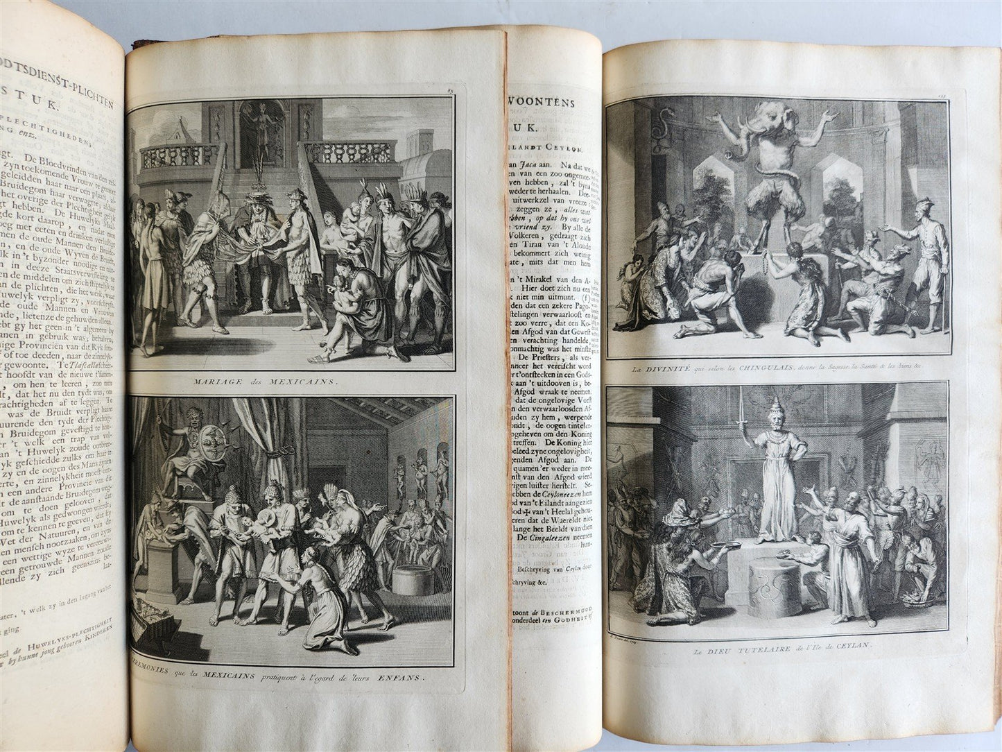 1727 HISTORY of CEREMONIES CUSTOMS of ALL PEOPLE 6 VOLUMES antique ILLUSTRATED