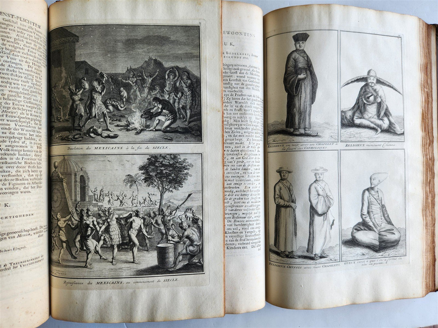 1727 HISTORY of CEREMONIES CUSTOMS of ALL PEOPLE 6 VOLUMES antique ILLUSTRATED
