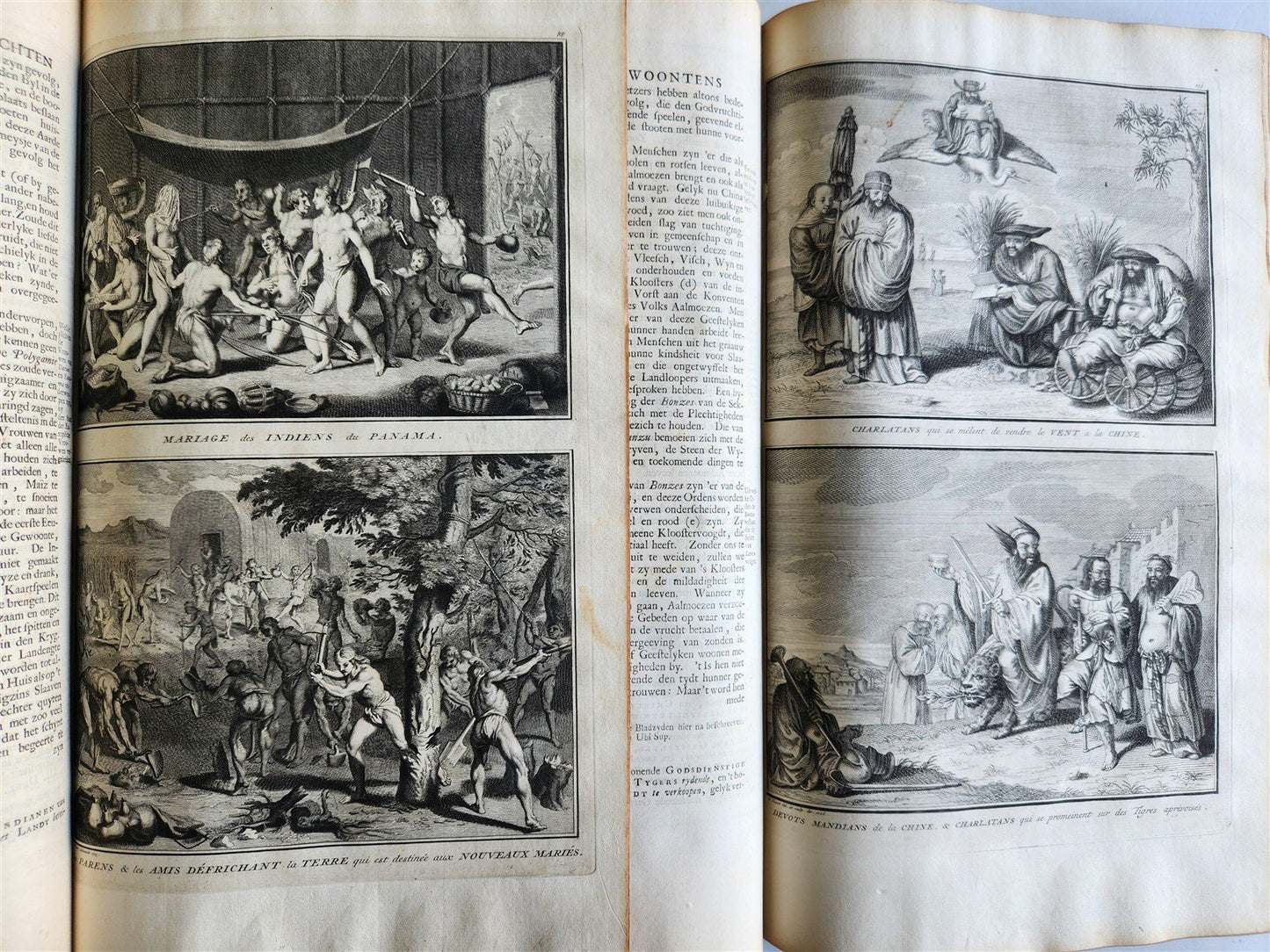 1727 HISTORY of CEREMONIES CUSTOMS of ALL PEOPLE 6 VOLUMES antique ILLUSTRATED