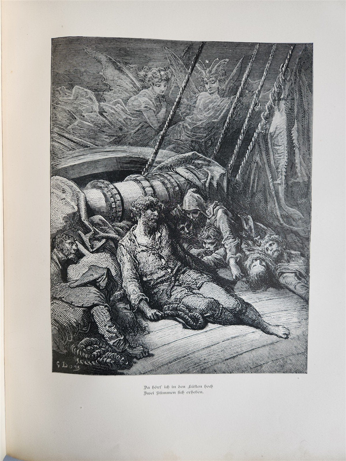 1877 ANCIENT MARINER ILLUSTRATED by GUSTAVE DORE antique Der alte Matrose GERMAN