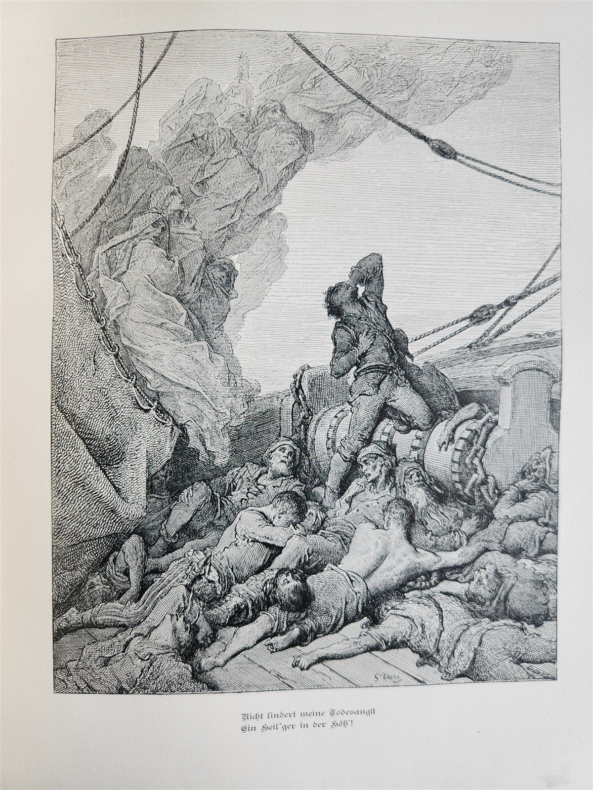 1877 ANCIENT MARINER ILLUSTRATED by GUSTAVE DORE antique Der alte Matrose GERMAN