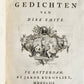 1753 DUTCH POETRY 3 VELLUM BOUND VOLUMES antique Nagelaten Gedichten
