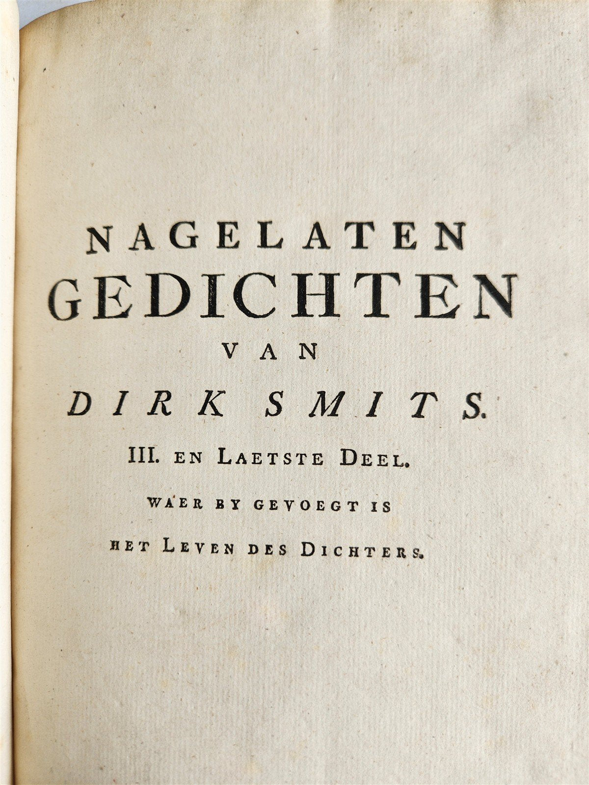 1753 DUTCH POETRY 3 VELLUM BOUND VOLUMES antique Nagelaten Gedichten