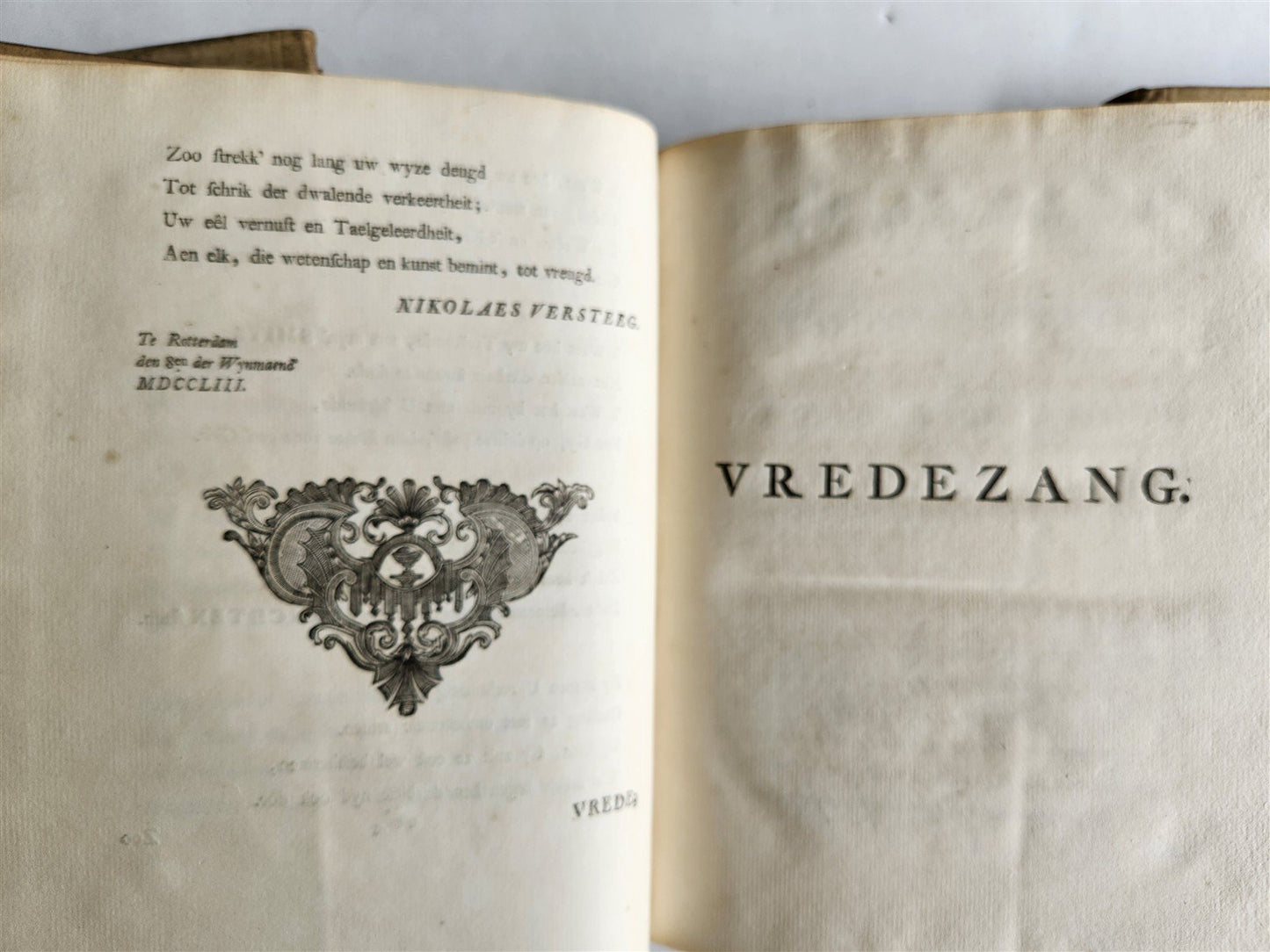 1753 DUTCH POETRY 3 VELLUM BOUND VOLUMES antique Nagelaten Gedichten