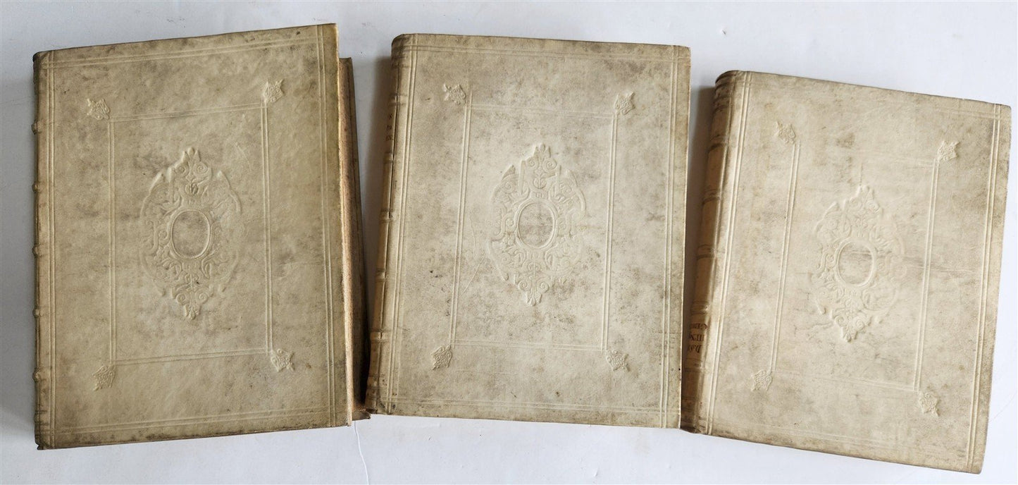 1753 DUTCH POETRY 3 VELLUM BOUND VOLUMES antique Nagelaten Gedichten