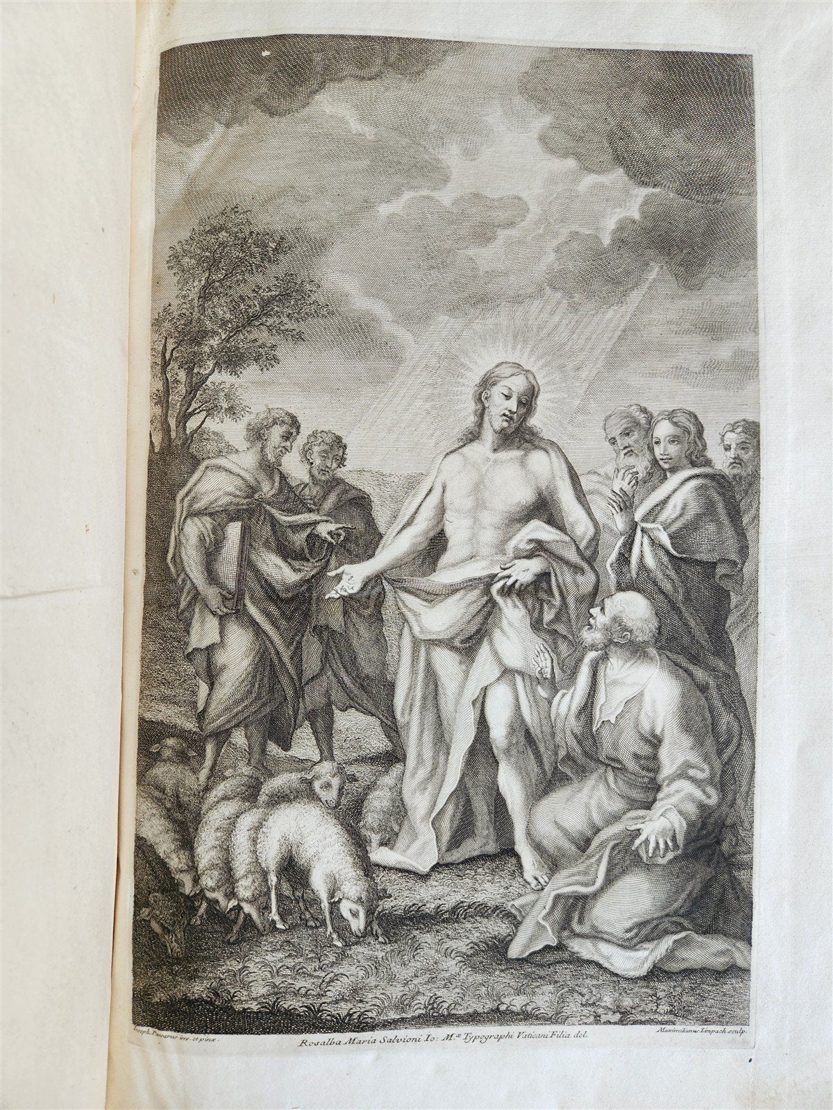 1728 LIVES of ROMAN POPES by Anastasius Bibliothecarius VELLUM FOLIO antique