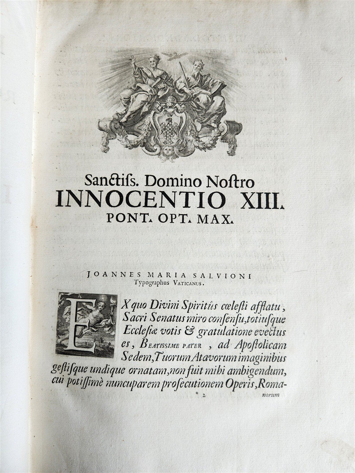 1723 LIVES of ROMAN POPES by Anastasius Bibliothecarius VELLUM FOLIO antique