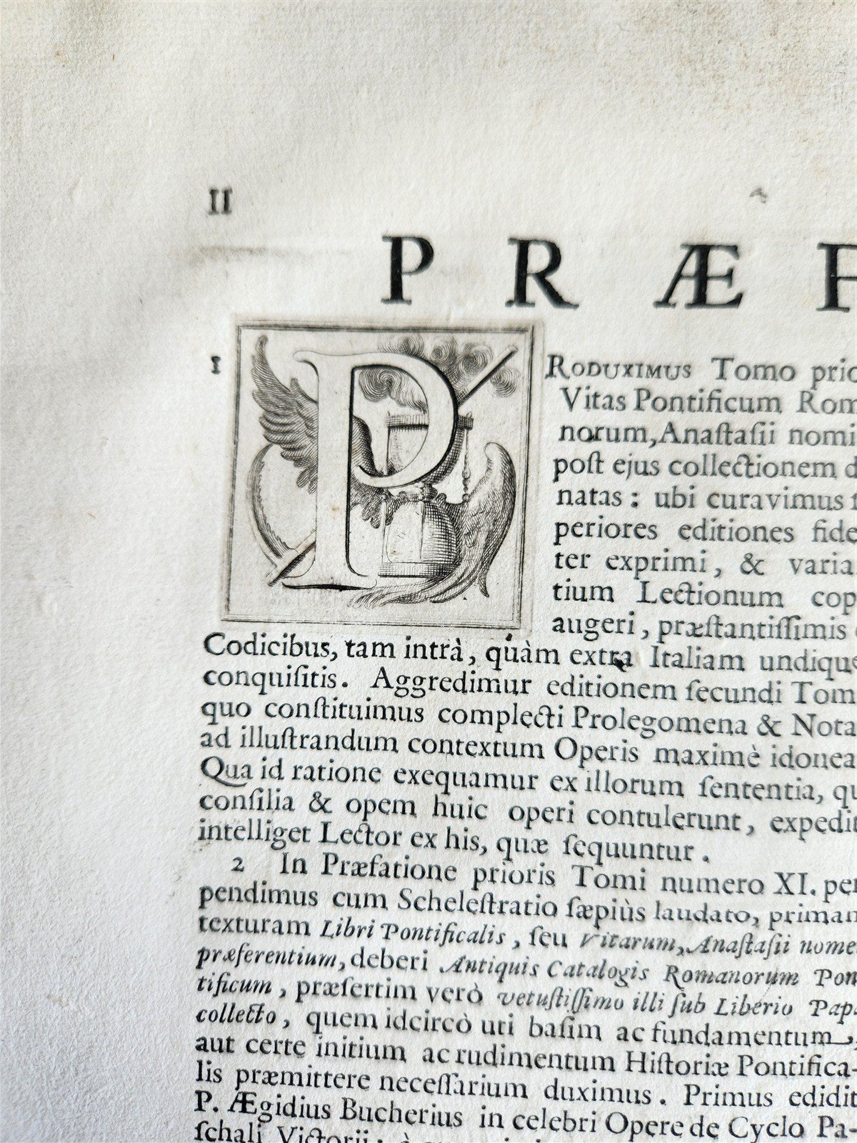 1723 LIVES of ROMAN POPES by Anastasius Bibliothecarius VELLUM FOLIO antique