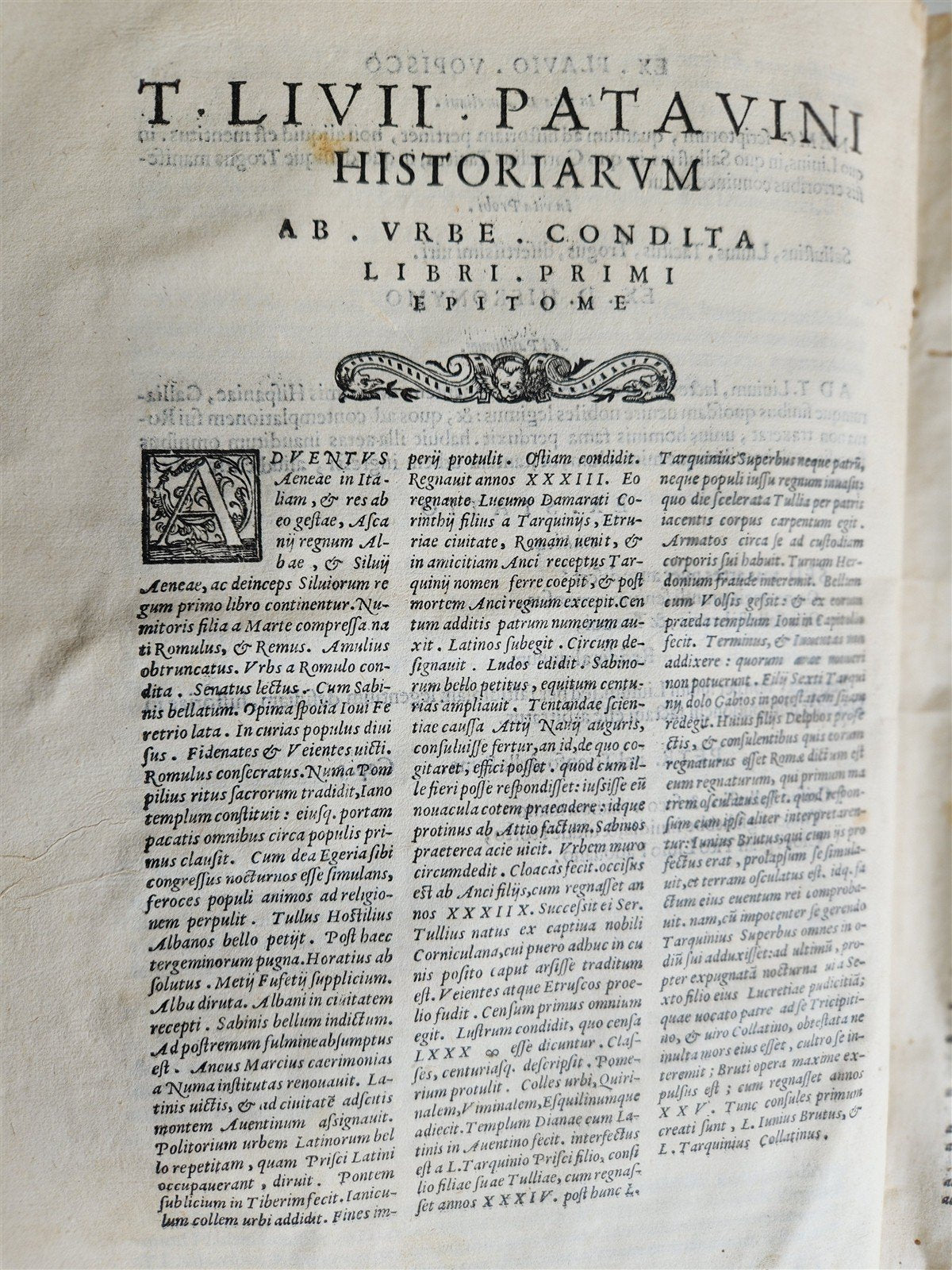 1572 ALDINE PRESS ROMAN HISTORY by TITUS LIVY antique 16th CENTURY VELLUM FOLIO