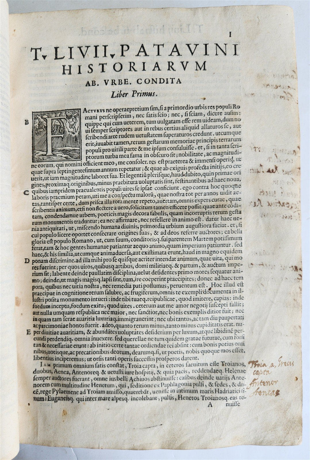 1572 ALDINE PRESS ROMAN HISTORY by TITUS LIVY antique 16th CENTURY VELLUM FOLIO