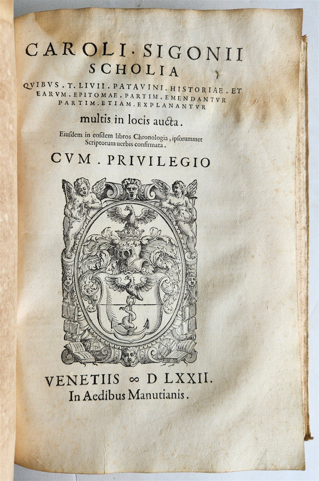 1572 ALDINE PRESS ROMAN HISTORY by TITUS LIVY antique 16th CENTURY VELLUM FOLIO