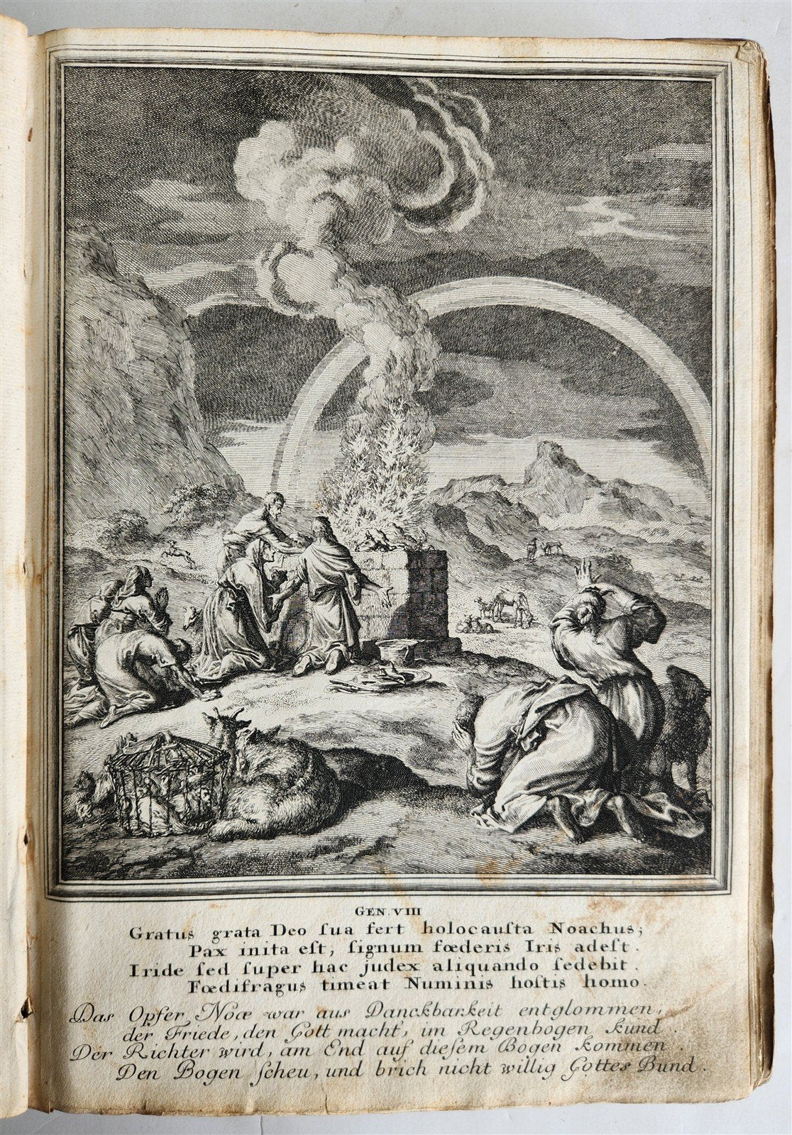 1712 BIBLE HISTORY antique ILLUSTRATED 158 ENGRAVINGS for OLD AND NEW TESTAMENT