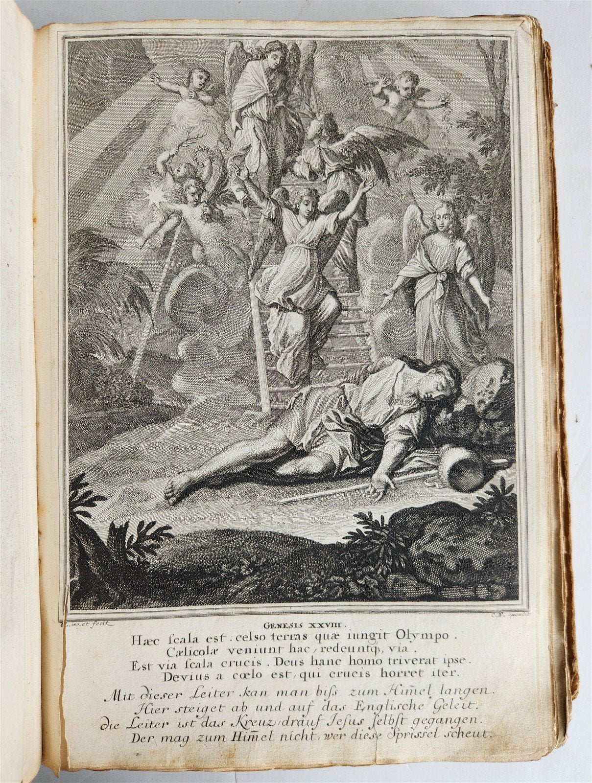 1712 BIBLE HISTORY antique ILLUSTRATED 158 ENGRAVINGS for OLD AND NEW TESTAMENT