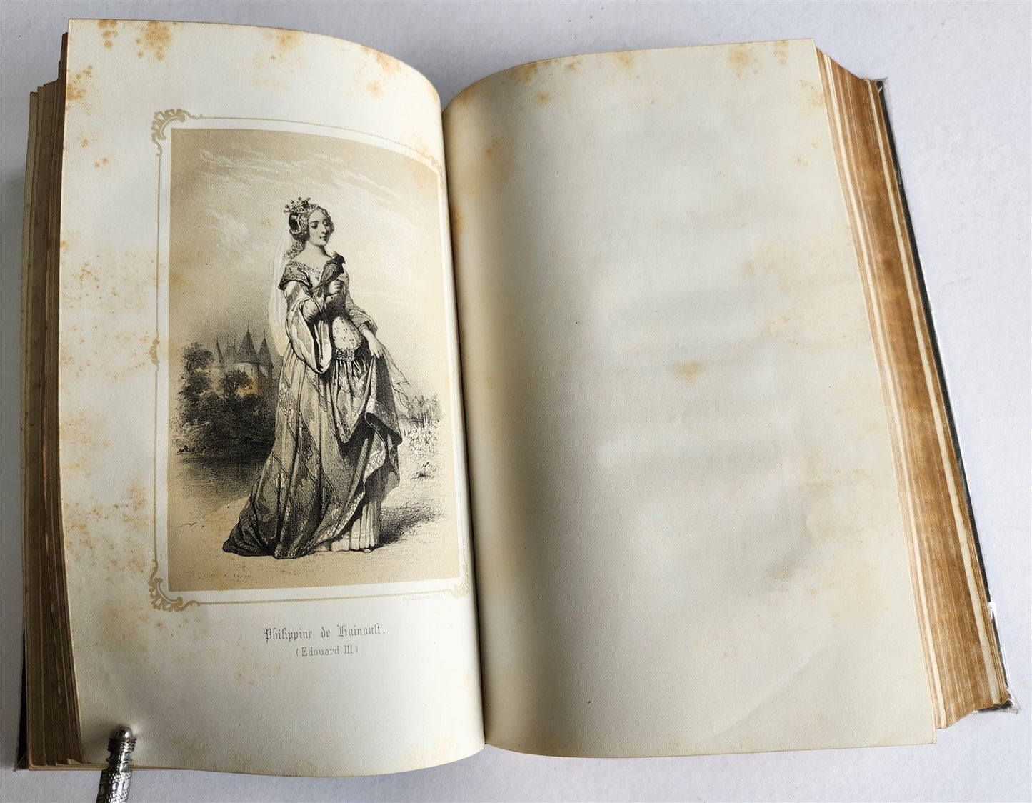 1851 QUEENS OF ENGLAND by by Madmoiselle A. Celliez ANTIQUE illustrated