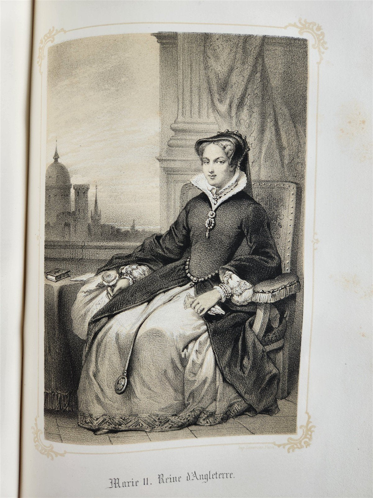 1851 QUEENS OF ENGLAND by by Madmoiselle A. Celliez ANTIQUE illustrated