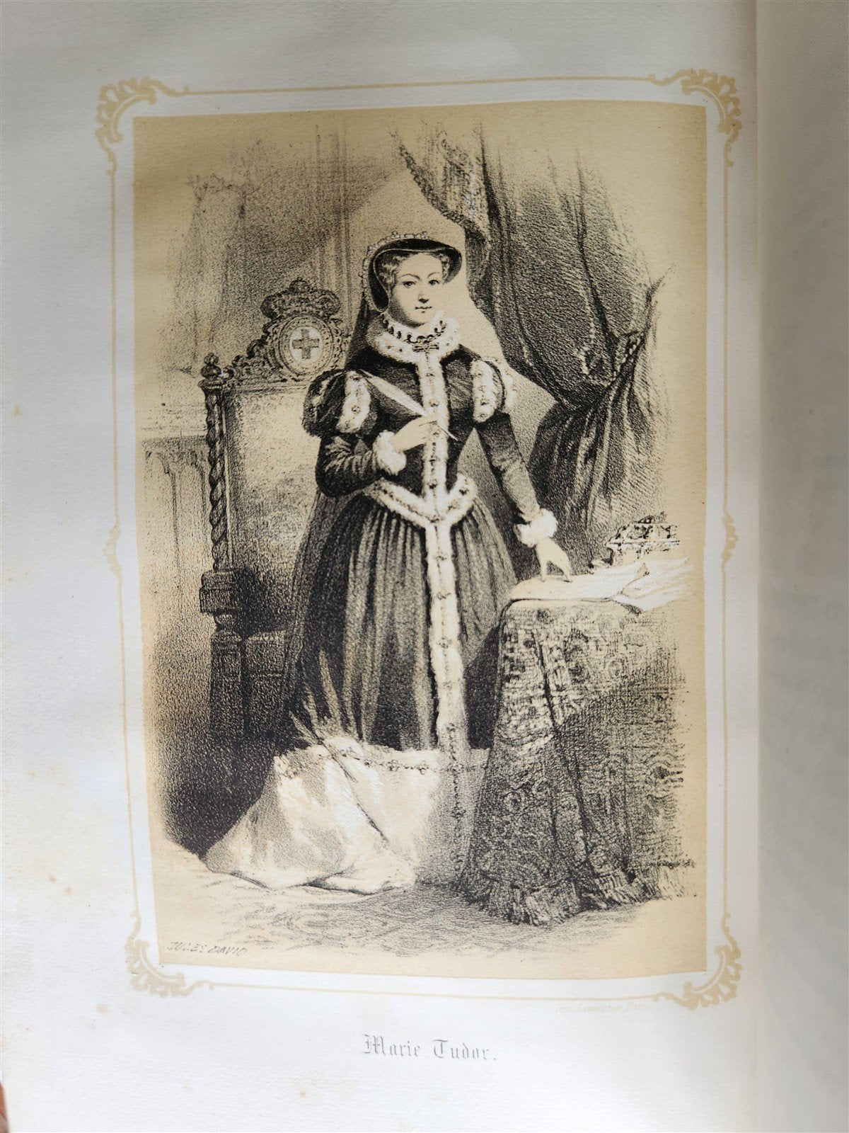 1851 QUEENS OF ENGLAND by by Madmoiselle A. Celliez ANTIQUE illustrated